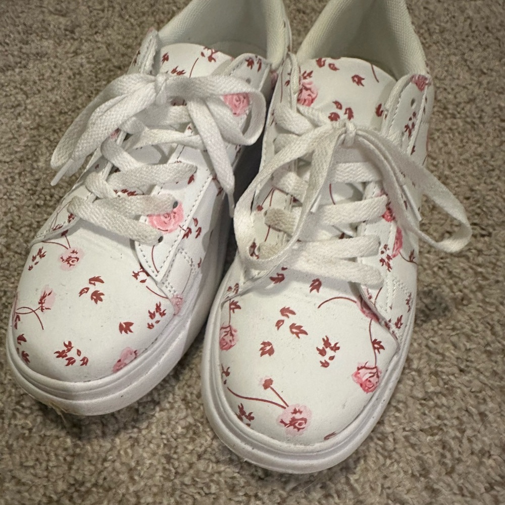 Floral White Sneakers for Women - Picture 3 of 8